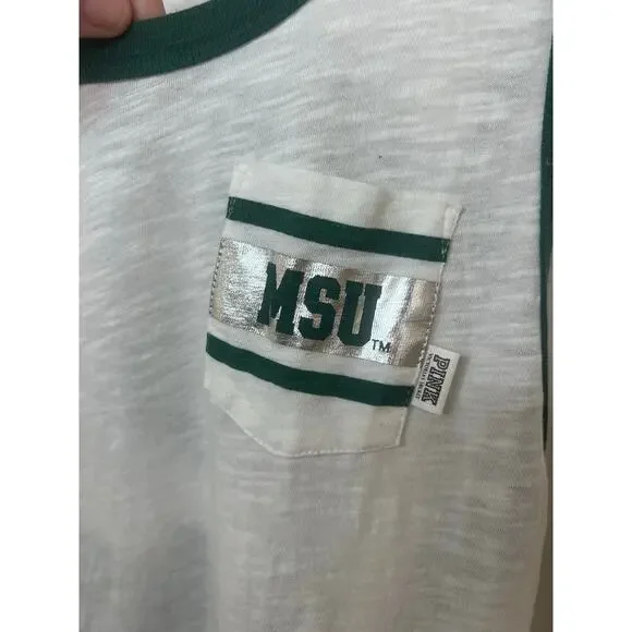 Victoria's Secret PINK Women's Michigan State Spartans MSU Tank Top Size Medium - Picture 5 of 10
